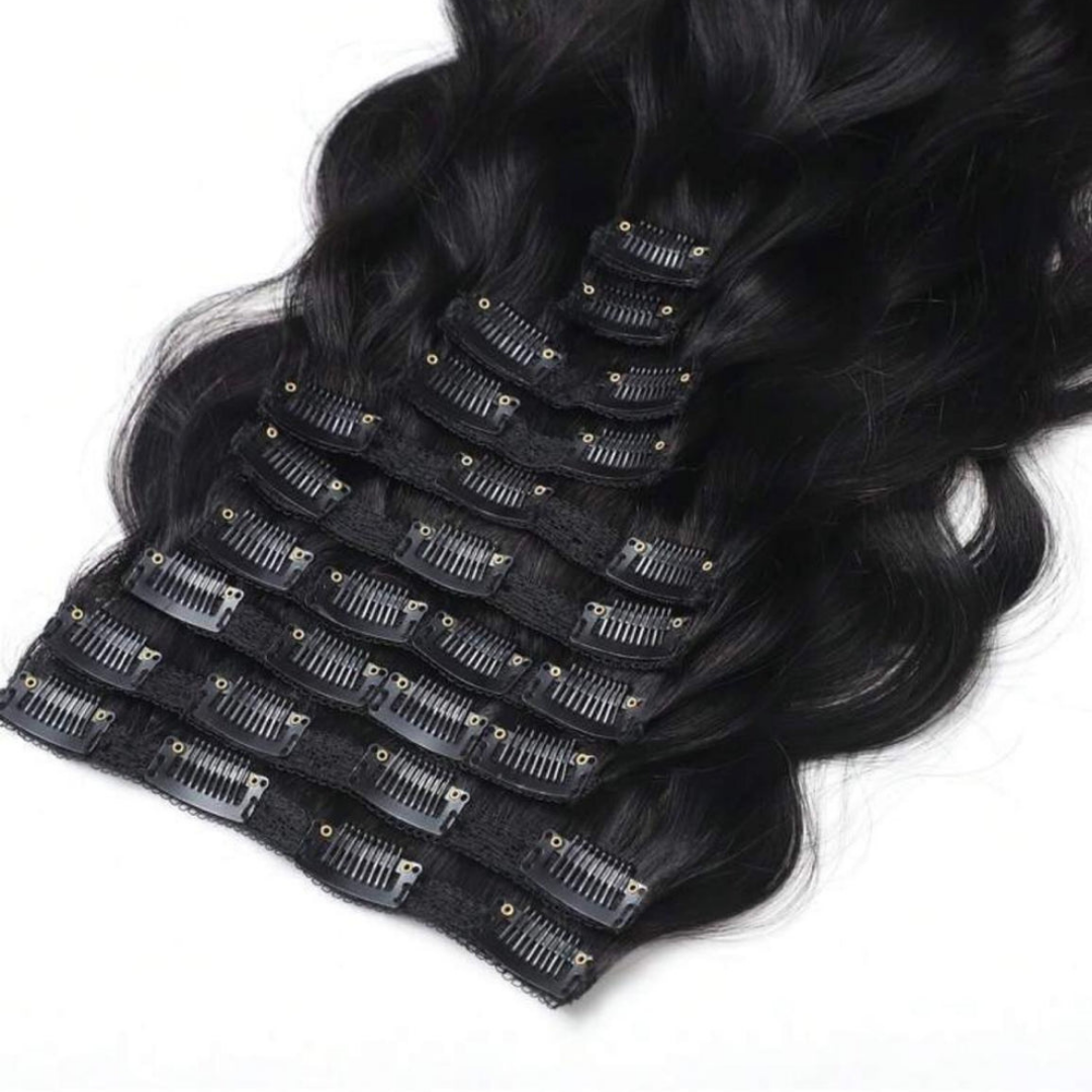 10-Piece Luxury Human Hair Clip-In Extensions