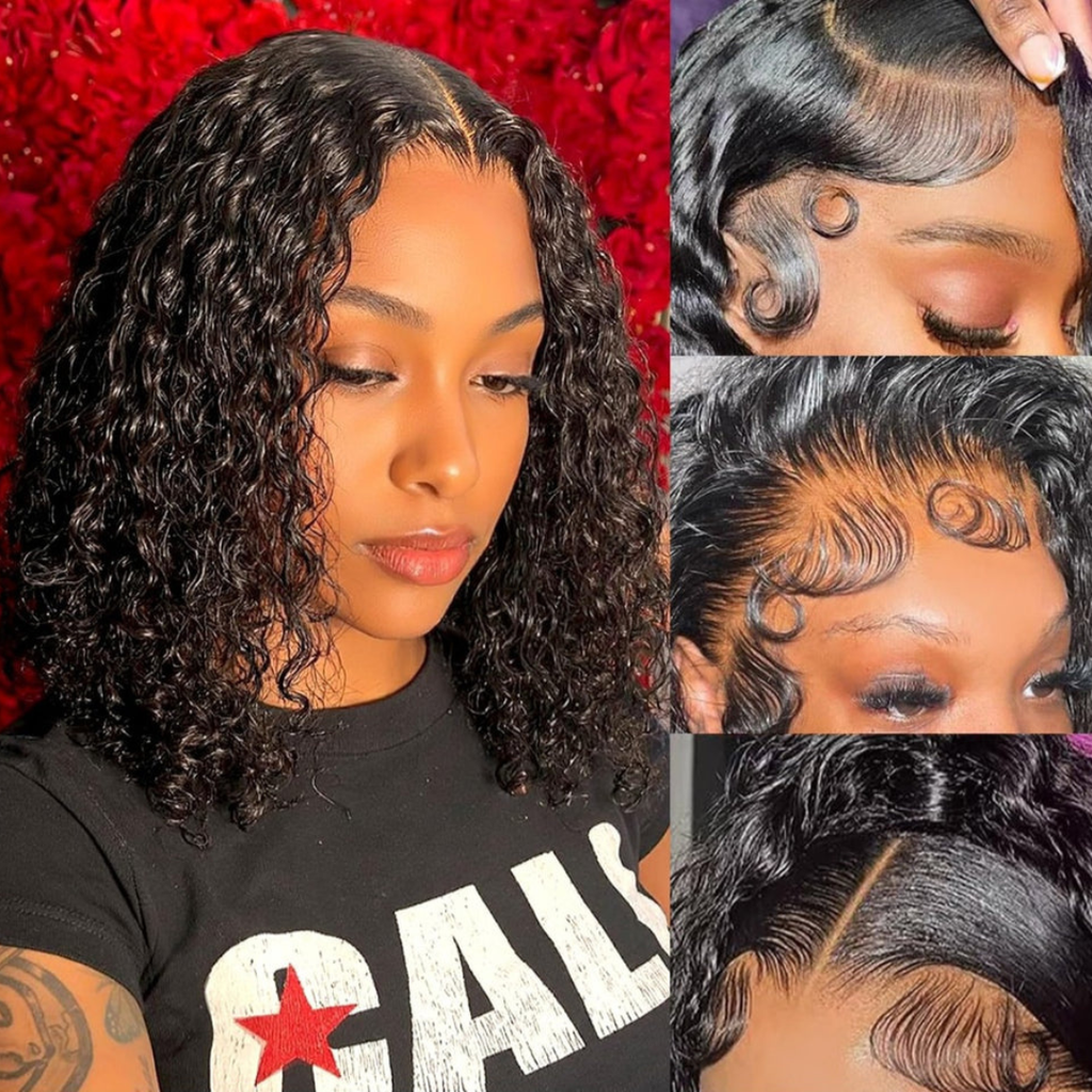 5*5 glue-less curly wig human hair