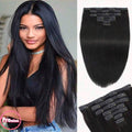 Black Straight Clip-In Hair Extensions